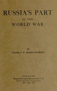 Cover of Russia's Part in the World War —...