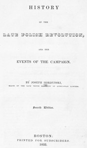 Cover of History of the Late Polish Revol...