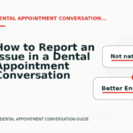 How to Report an Issue in a Dental Appointment Conversation